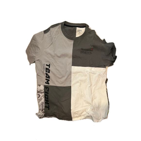 SEM/R Team Fight Gray Black T-Shirt Mens S - Picture 1 of 4